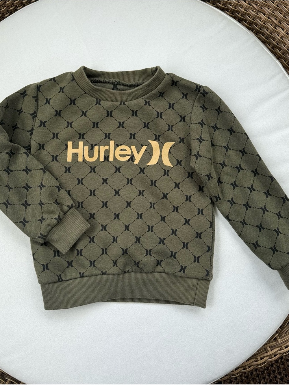 Hurley 2T Olive Green Kids Graphic Logo Tee